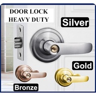 Tombol Pintu Cylindrical Door Lock Handle Tubular Lever Lock Cylinder Lock Bronze Door Lock Tubular Door Lock