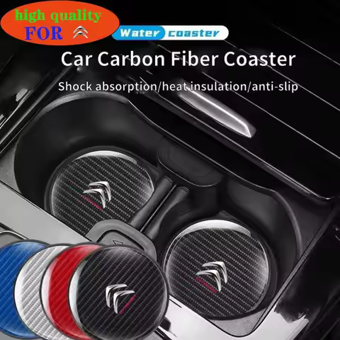 Car Coaster Water Cup Bottle Holder Anti-slip Pad Drink Holder Mat For Citroen C1 C3 C4 C5 C6 2CV VT