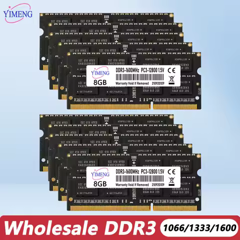 10Pcs DDR3 DDR3L 4GB 8GB Laptop Memories Ram PC3 1.5V PC3L 1.35V 1066 1333 1600Mhz 204Pin 8500 10600