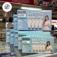 CAHAYA PUTIH Avana Allumia Multipack LED Bulb 3 / 5 / 7 / 9 / 12 / 15 / 18 Watt (Buy 3 Get 1 Free) (