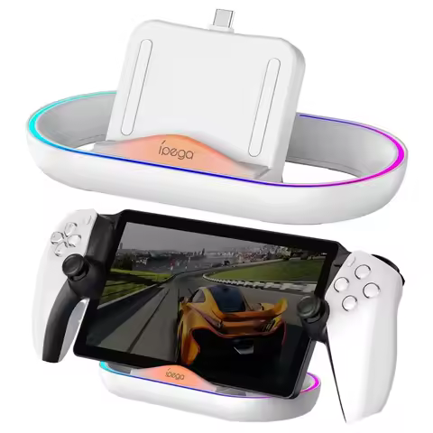 Charging Dock Station for PlayStation Portal/for PS5 Portal Game Console with RGB Lighting Effect Du
