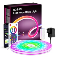 Lampu Led Strip Neon Flex RGB Remote 3/5 Meter Music App DIY Lampu Kamar Tidur Hias Waterproof