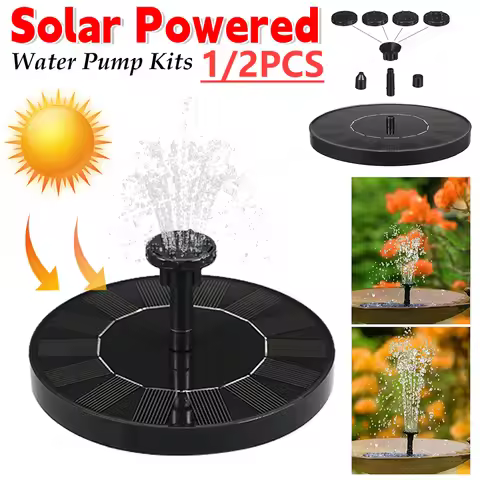 Outdoor Floating Solar Waterfall Fountain Solar Panel Set Garden Pond Lawn Decor Brushless Motor Sol