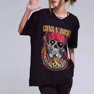 KARIMAKE Guns N Roses Summer rock trend printed T-shirt High Street Trend Baju Lelaki T Shirt 100% Cotton Unisex