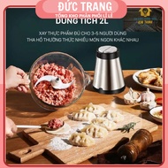 Meat Grinder - Multi-Purpose 4-Blade Stainless Steel Hand Blender - 200W Capacity Of Meat Grinder, Ice Blender, Vegetables