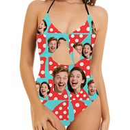 1pc Custom Designed Swimsuit For Women/Couples/Personalized, Ladies' One-Piece Hollow Out Swimwear W