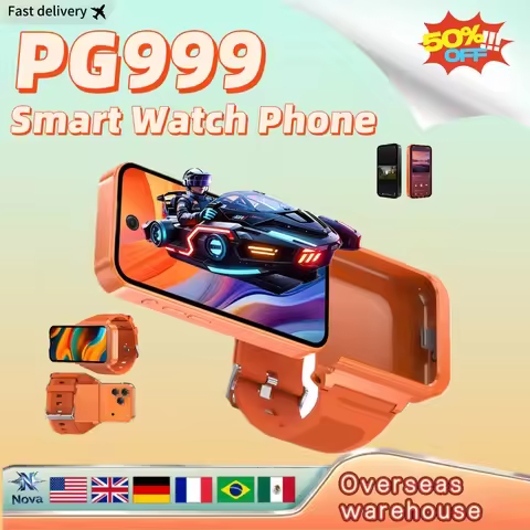 PG999 Smartwatch Phone Touchscreen 4G Wi-Fi GPS Dual SIM Dual Standby HD Camera Global Connectivity 