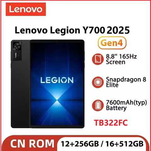 Lenovo Legion Y700 2025 Android Pad Gen 4 TB322FC Gaming Tab 12/16GB 256/512GB Snapdragon 8 Elite 8.