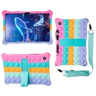 Soft Bubble Case for Samsung Galaxy Tab A8 2022 Case 10.5 2021 SM-X200 SM-X205 X200 X205 Cover Tablet Kids Soft Silicone Stand Casing