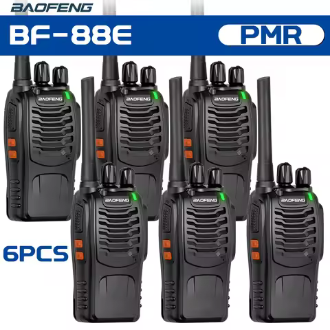 4/6PCS Baofeng BF-88E PMR446 Walkie Talkie Wireless Copy Frequency Long Range UHF 400-470MHz Ham Rad
