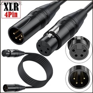 Zein 4-pin Male to Female 4Pin XLR4 Power Supply Cable for VL150 VL200 VL300 LED DSLR