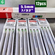 [GGJJ]ตะไบเลื่อยโซ่ OREGON (แท้100%) บรรจุ ยกกล่อง (12แท่ง) ตะไบหางหนู ตะไบกลม ตะไบเลื่อยโซ่ ขนาด 5.