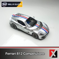 TOC Thrill of Collector 1: Ferrari 812 Competizione Argento Nurburgring French Stripe with Water Sti