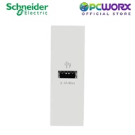 Schneider M3T_USB_BK /M3T_USB_GY Socket 1 port 2.1A USB S sized, BK,GY,WE