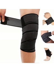1個高彈性壓力繃帶,運動物理治療膠帶,適用於腳踝、腕、膝蓋、小腿、大腿,15.74-70.86英寸繞圈