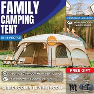 Das Nature Camping tent waterproof Outdoor family tent large 5 8 12 persons 2 rooms