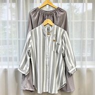 COD Setelan Combinasi WANITA Terlaris JUMBOO MOTIF SALUR / Sett cell Rayon twill / setelan baju ke