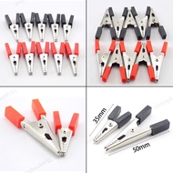 10pcs Red Black Alligator Clips Crocodile Terminal Test Electrical Battery Crocodile Clamp 35mm 50mm
