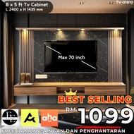 [EE LIFE DESIGN]  8 KAKI TV KABINET /8ft x 5ft Tv Series / 8 FT Tv CABINET [ FREE INSTALLATION ]