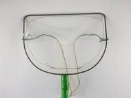 10 INCH TO 24 INCH D SHAPE Fishing Landing Net WOODEN HANDLE 0.30mm x 3/4" MESH TANSI NET