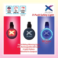 X-Push Bicycle Push Bike Seat Post Warning Light Night Cycling Light Push Bike