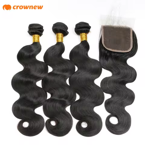 100% Virgin Human Hair 18A Raw Super Double Drawn Body Wave Human Hair Bundles With 2x6/4x4 /5x5/13x
