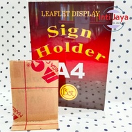 Sign Holder Acrylic T Shape/ Transparent Brochure Display Holder