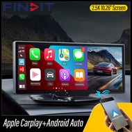 Findit 10.26 Inch Car DVR 4K/2K GPS Dash Cam Rearview Mirror Dashboard Dual Lens  Camera Driving Recorder Support Carplay..