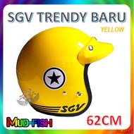 TOPI KELEDAR SGV 62 SPECIAL TRENDY BARU HELMET - YELLOW (62CM)