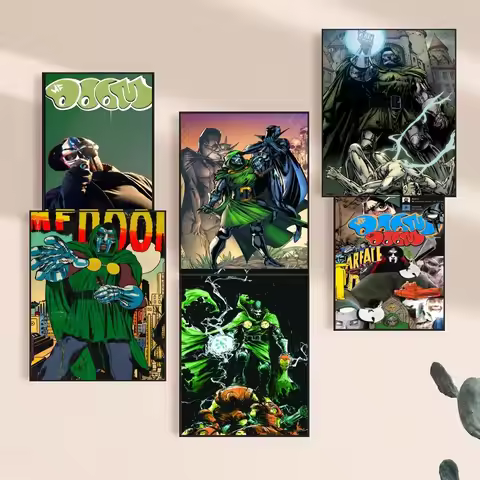1pc MF Doom Comic Album Rapper Hip Hop Rock Music Band MM Poster HD Posters Home Room Bar Cafe Decor