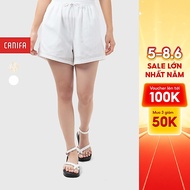 CANIFA women's shorts with elastic waistband made of soft, breathable cotton with printed patterns 6