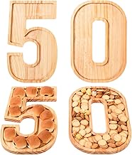 AWIZOM Wooden Charcuterie Boards Number 50 Wooden Serving Platters Decorative Pine Wood Serving Tray