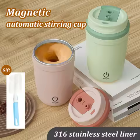 Automatic Self Stirring Mug, Coffee Milk Mixing Cup, Magnetic Stirring, Stainless Steel Electric Ble