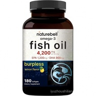 NatureBellOmega-3FishOil-180Softgels-SupportforJoint,Brain&HeartHealth*-withEPA&DHA-NoBurpsorFishyAf
