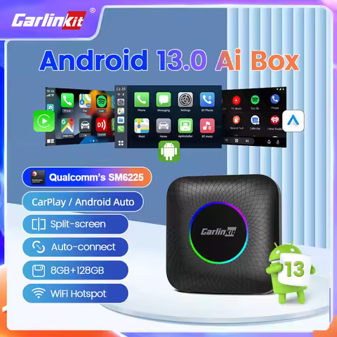 Android 13 Carplay Ai Box Android Auto Wireless Adapter Carplay Tv Box For Youtube Nexflit Car Smart