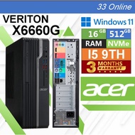 Acer Veriton X6660G WIFI i5 GEN 9th HDMI/512GB NVME/16GB RAM/Windows 11 - RM749.00 (Free Wireless Mo