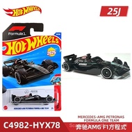  Hotwheels 25K Batch Alloy Car Mercedes-Benz AMG F1 Formula Simulation Car Model KBKQ