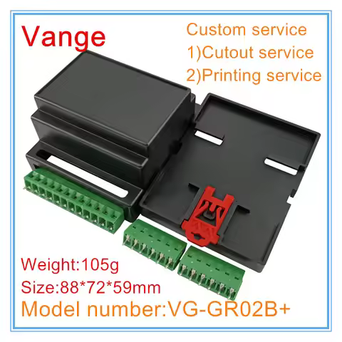 din rail project box 88*72*59mm ABS plastic enclosure terminal block PCB control box