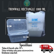 thinwall 1000ml rectangle merk DM kotak makan plastik murah