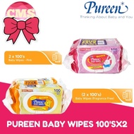 PUREEN BABY WIPES 100'SX2 Wet Wipes Baby Wipes