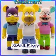 Bearbrick &amp; The Simpsons family BE@rBRICK 400% 28CM High Quality/Hand-made model/ Decoration/Anime/ Trend toy/Collection/Curve/Ornament