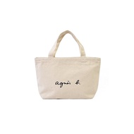 agnes b. VOYAGE Cotton Tote Bag Mini Tote Canvas (Ivory)