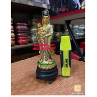 Patung Dewi Kwan Im Guan Yin Gendong Anak 16 Cm