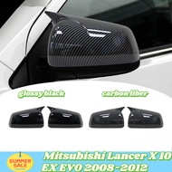 Mitsubishi Lancer X 10 EX EVO 2008-2012 Carbon /Gloss Black Side Rearview Mirror Cover Accessories