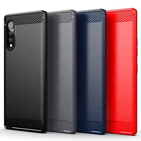 For LG Velvet Case for LG G9 ThinQ Luxury Carbon Fiber Cover Original Soft Plain Silicone Case For L