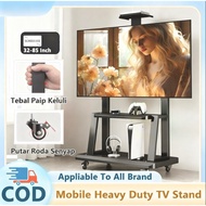Mobile TV Stand Heavy Duty Universal 32-85 Inch Adjustable TV Floor Stand With Wheels Pendakap TV