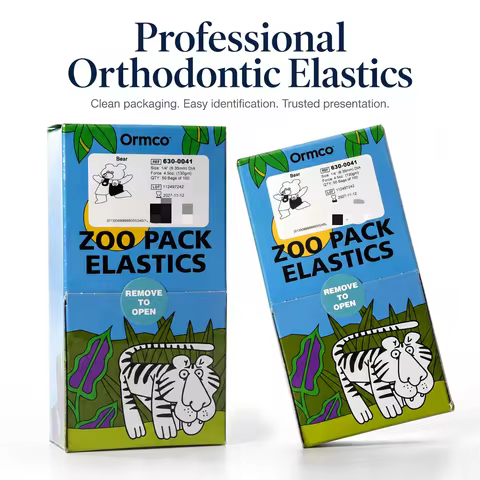 Ormco Zoo Pack Elastics Orthodontic Rubber Bands High Quality Latex Braces Force For Teeth Gap Closi