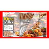 10pcs Stainless Steel BBQ Skewer Stick Barbecue Rod [ 30cm ]