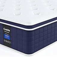 Coolvie 14 Inch California King Mattress, Hybrid Cal King Mattress in a Box, Medium Firm Feel, 4 Lay