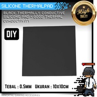 [IM] Black Silicone Thermalpad 10x10cm Conductive Rubber Thermal Pad 0.3mm 0.5mm for Cooler Funcoole